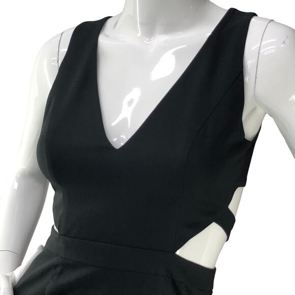 NBD X The Naven Twins Womens Size XS Sweet Lust Bodycon VNeck Mini Dress Black - Picture 2 of 14